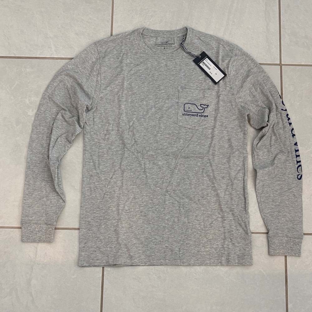 Vineyard Vines Men's Heather Gray Long Sleeve Ryder Cup Tee